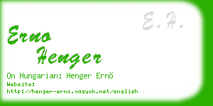 erno henger business card